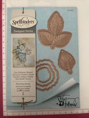 $11.25 • Buy Spellbinders ~ Pom Pom Posies ~ 5 Dies ~ S4-631 Sizzix Compatible ~