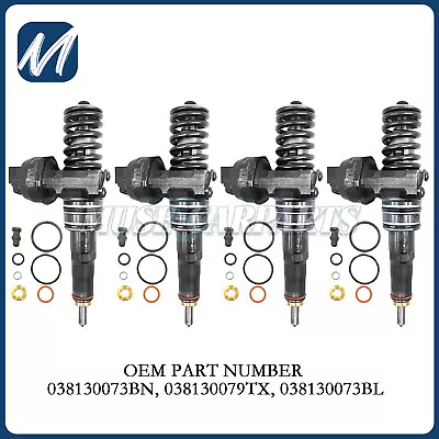 4PCS OEM Genuine Fuel Injector For 2006 VW Jetta Tdi Diesel 1.9 L #038130073AQ • $375