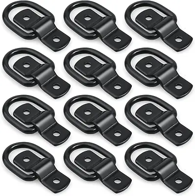 12 Pack D-Ring Tie Downs 1/4  D-Rings Anchor Lashing Ring For Loads On Trailers • $29.99