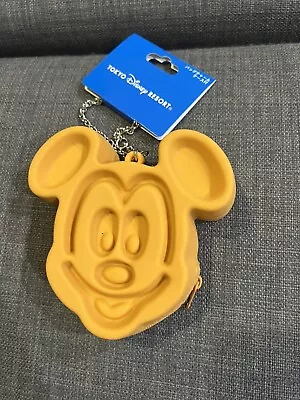 Japan Tokyo Disney Resort Mickey Waffle Bag Charm Keychain Pouch • $31.77