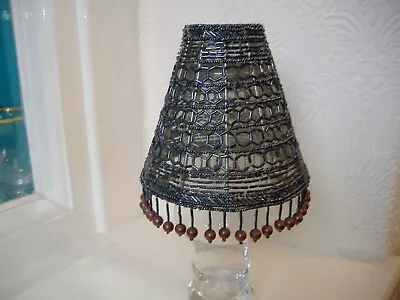 Small Beaded Vintage Lamp Shade.  Absolutely Delightful. • £26.50