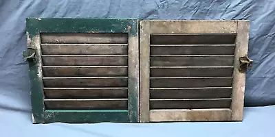 Pair VTG Distressed Small 15x16 Antique House Wood Window Shutters Old 519-24B • $75