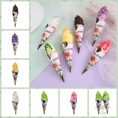 Fake Ice Cream Model Summer Desktop Ornament Artificial Food For Home Decor • £3.31