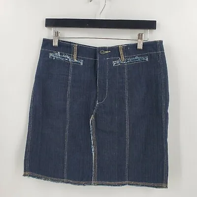 Vtg Le Jean Marithe Francois Girbaud Denim Jean Pencil Skirt Dark Wash Sz 29  • $32.99