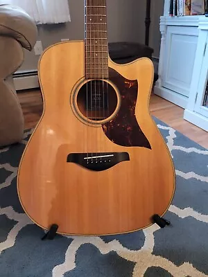 Yamaha A-Series A1M Cutaway Dreadnought Acoustic-Electric Guitar With Hard Case • $300