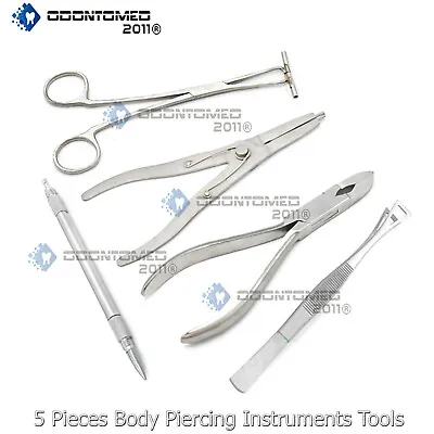 ODM 5 Body Piercing Instruments Kit Tools Penington Forceps • $14.40