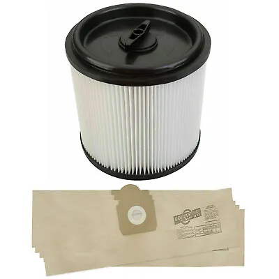 Filter Bags Fits Wickes 20l 30l Dry Use Only Canister Vacuum Cartridge Filter  • £16.99