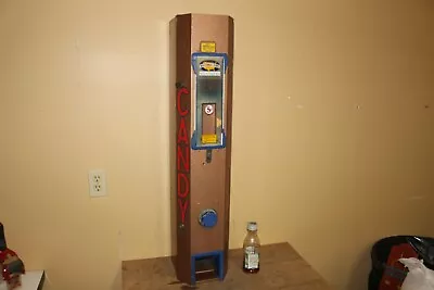 $695 • Buy Large Vintage 1940's National King 5c Candy Bar 38  Metal Vending Machine W/Key