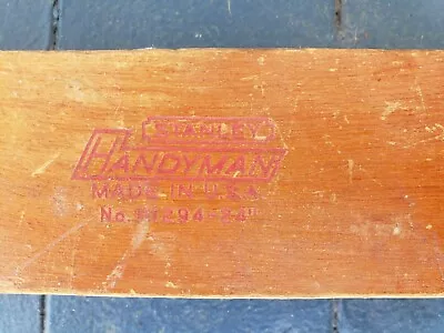 Vintage Stanley Handyman Wooden Level  No. H1294-24  • $5