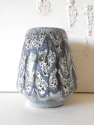 Mid Century Modern Porcelain Lava Glaze Vase Israel Art Pottery Studio Handmade • $34.99