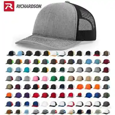 Richardson 112 Adjustable Snapback Trucker Hat OSFM Blank Mesh Back 100+ Colors • $7.99