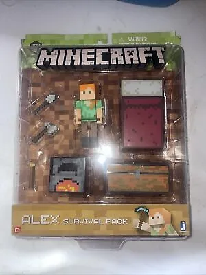 Minecraft 3 Inch Action Figure - Alex Survival Pack Jazwares Damaged Box • $24.99