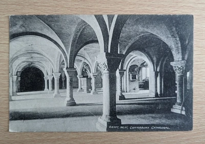 £2 • Buy Canterbury Cathedral Crypt Vintage Postcard Kent Unpsoted (jg Charlton)