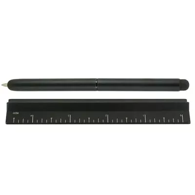 Monteverde Calibra 4 In 1 Desk Set Ballpoint Pen Stylus Ruler Stand - Black • $8.95