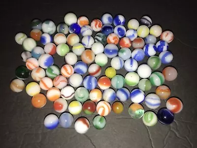 Vintage Marbles Large Lot Swirls & Patches 93 Glass Various Colors & Styles • $9.99