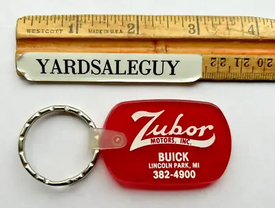 VTG ZUBOR BUICK Keychain Car Key Fob Lincoln Park Michigan 90s Regal LeSabre • $13.95