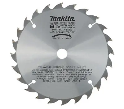 Makita 6-1/2 In. Replacement Blade 24T • $22.99