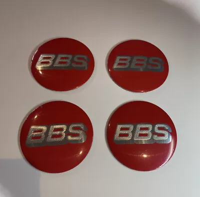 BBS Wheel Centre Caps Red & Silver 70mm Stickers/Emblems Cap • $38