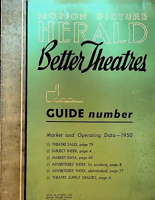 Motion Picture Herald Better Theatres Magazine March 25 1950 Equipment • $28.24