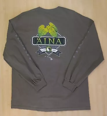 Rare T&C Surf Design Hawaii Aloha Aina Long Sleeve TShirt Mens XLarge Taro 42445 • $24.99