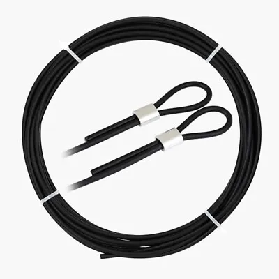 £2.10 • Buy 304 Stainless Steel Wire Rope Black Plastic Coated Cable Rigging Φ1-6mm Durable