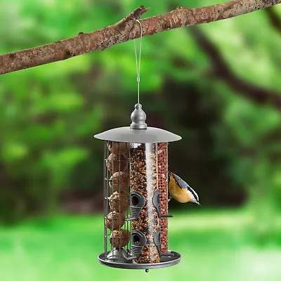 £23.99 • Buy Kingfisher Wild Bird Feeding Station Multi Feeder Nut Seed Fat Ball Happy Beaks