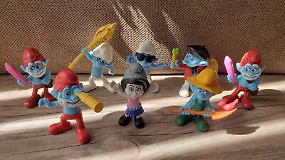 Vintage Lot Of 8 Smurf McDonald’s PEYO Figures Toys Happy Meal 2011 2013 Papa • $19.99