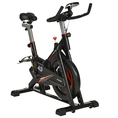 HOMCOM Indoor Cycling Bike Upright Stationary 10kg Flywheel Exercise Bike Stand • £189.99