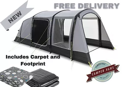 Kampa Hayling 4 AIR 4 Person Airframe Tent With Carpet And Footprint Free P&P • £549