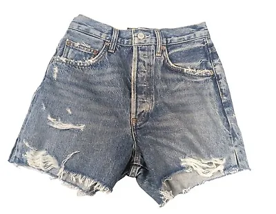 Agolde Women Size 24 Dee Vintage High Rise Distressed Destroyed Shorts • $46.74