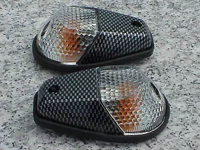 Yamaha FZR600 YZF600 FZR YZF 600 R3 R6 R1 Carbon/Clear FLUSH-MOUNT TURN SIGNALS • $16.95