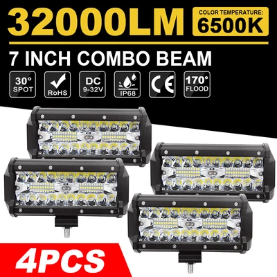 2/4pack 7inch LED Work Light Bar Flood Spot Fog Lamp Offroad Driving Truck 4WD • $25.45