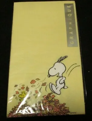 Peanuts Snoopy & Woodstock Autumn/Fall/Thanksgiving Napkins 13 X15.75  Set Of 16 • $6.95