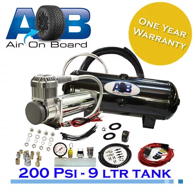 449 Air Compressor Kit With 9L Tank Manifold Pressure Gauge Air Ride Assist 12V • $507