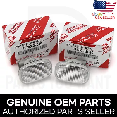 GENUINE Toyota OEM Left + Right NEW JDM Clear Side Markers Light 81730-02040 SET • $36.99