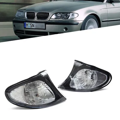 Pair For 02-05 BMW E46 3-SERIES 4DR Sedan Corner Lights - Crystal Clear Lens • $33.68