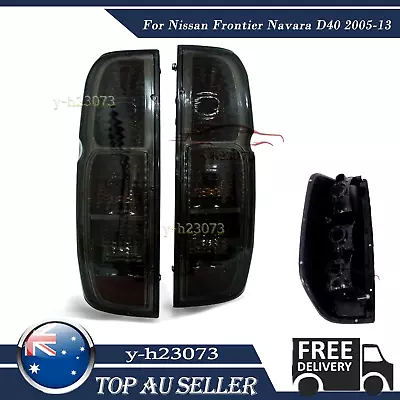 Pair Tail Light Smoked Black For Nissan Frontier Navara D40 2005-2015 Rear Lamps • $103