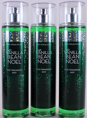 3 PACK-  Bath & Body Works VANILLA BEAN NOEL Fine Fragrance Body Mist Spray 8Oz • $26.95