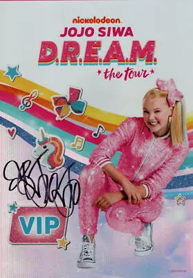 Jojo Siwa Signed Autograph D.r.e.a.m. Dream Tour Vip Poster B - Nickelodeon Star • $1539.92