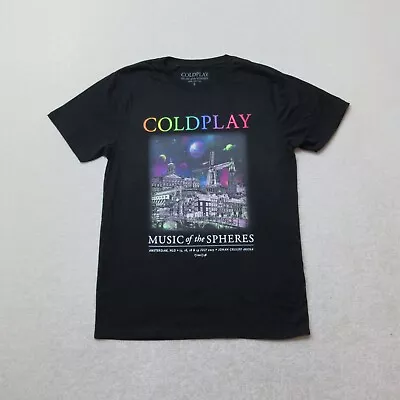 Coldplay Tour T-Shirt Adults Small Black Music Of The Spheres 2023 Band Tee NWOT • $29.07