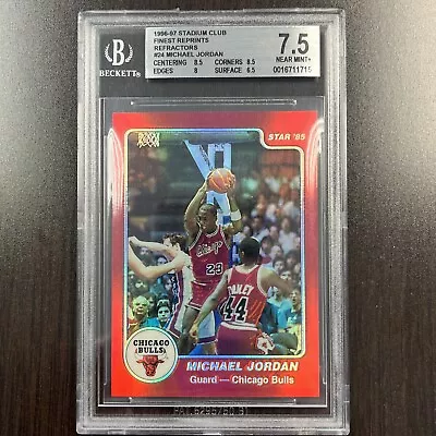 1996-97 Stadium Club Finest Reprints Refractors #24 Michael Jordan BGS 7.5 • $1043