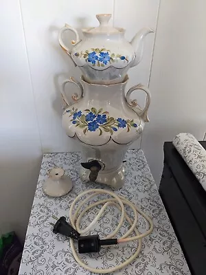 Vintage Russian Electric Samovar Porcelain 17  Tall • $85