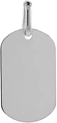925 Sterling Silver Plain Dog Tag Pendant High Quality Simple Design 3 Sizes • $21.65
