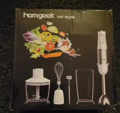 Homgeek 5-in-1 Hand Blender Set500W 6-Speed 5-in-1 Stainless Steel With BPA • £14.39