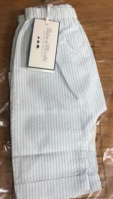 TARTINE ET CHOCOLAT Baby Boy Trousers Blue Stripe. Size 1M. Brand New. • £9.50