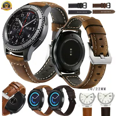 AU Matte Luxury Leather Wrist Band Strap For Samsung Galaxy Watch 3 41mm 45mm • $14.81