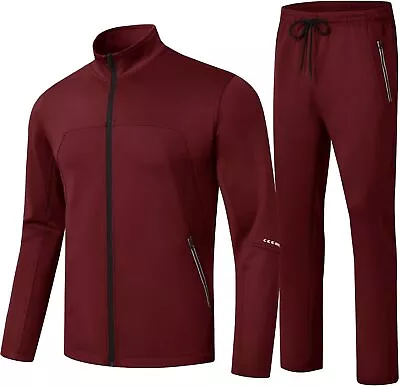 Men's Tracksuits Sets Outfits 2 Pieces Jogging Suits Athletic Warm Up Sweatsuit • $103.90