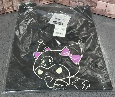 UNIQLO Sanrio KUROMI & MY MELODY T-shirt Oversize Fit L Size Dark Gray JAPAN • $33.91