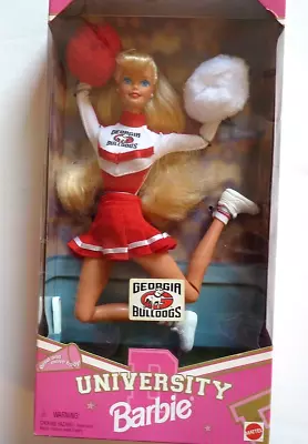 1996 University Of Georgia Bulldogs Cheerleader Special Edition Barbie Doll NRFB • $21.99