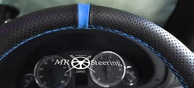 For Bmw 3 Series E36 Perforated Leather Steering Wheel Cover + Light Blue Strap • $54.34